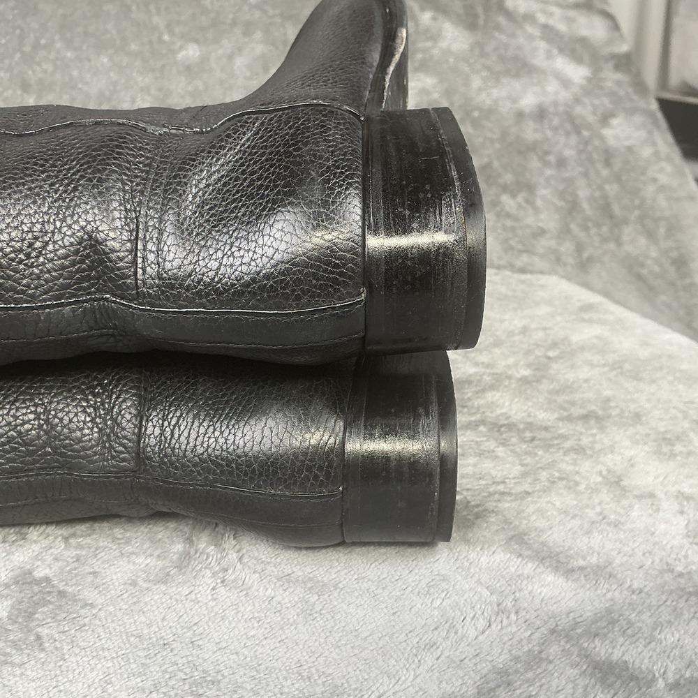 Tory Burch Women's Black Leather Riding Boots Size 7 - Picture 8 of 10